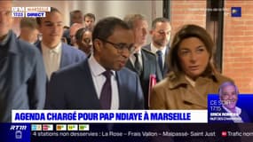 Marseille: le ministre de l'Education nationale Pap Ndiaye en visite