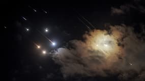 Interception de missiles iraniens par Israël au dessus de Jérusalem, mardi 1er octobre.