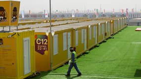 Les cabines d'hébergement des supporters au Qatar