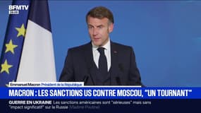 Emmanuel Macron qualifie les sanctions américaines sur le pétrole russe de "tournant'