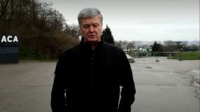 L'ancien président ukrainien Petro Porochenko le 19 avril 2022 sur BFMTV. 