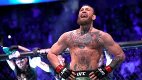 La star des arts martiaux mixtes (MMA), l'Irlandais Conor McGregor McGregor, avant son combat (catégorie poids welters) contre l'Américain Donald Cerrone, le 18 janvier 2020 à Las Vegas