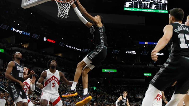 Victor Wembanyama lors de San Antonio-Toronto, le 5 novembre 2023