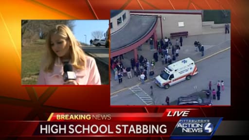 Les télévisions locales américaines sont sur les lieux, près de Pittsburgh.