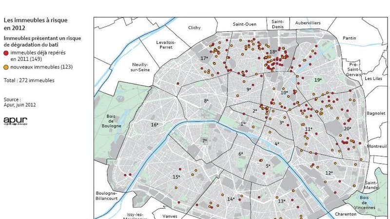 Les logements à risque se situent majoritairement dans les quartiers nord-est
