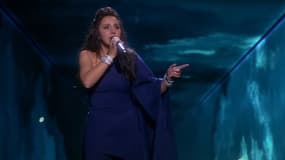 Jamala le soir de sa victoire à l'Eurovision, en 2016