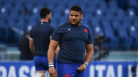 Mohamed Haouas à l'entraînement du XV de France