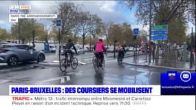 Paris: huit livreurs de six nationalités différentes ont entamé dimanche un périple à vélo de Paris à Bruxelles