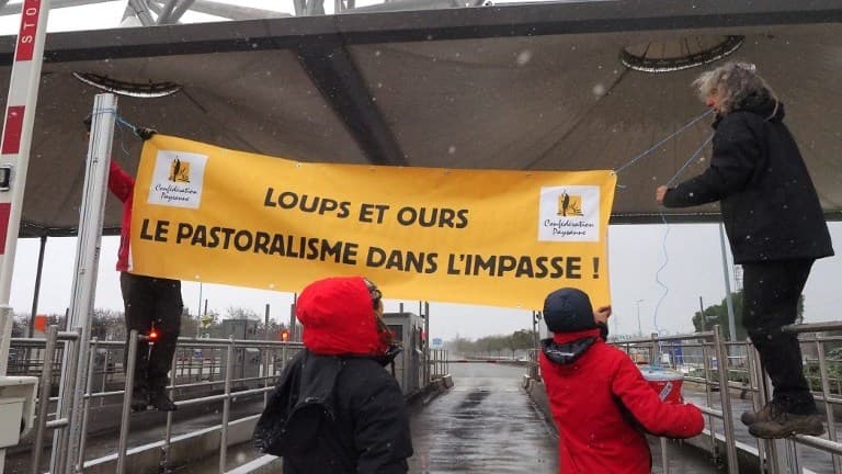 Une manifestation de la Confédération Paysanne en 2017.