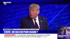 Covid: Donald Trump annonce un vaccin d'ici "trois ou quatre semaines"