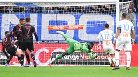 Ouparine Djoco face à l'OM, le 20 février.