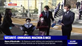 Emmanuel Macron arrive à Nice pour un déplacement sur le thème de la sécurité