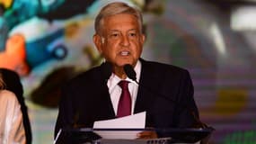 Andrés Manuel Lopez Obrador, le soir de son élection le 1er juillet 2018, à Mexico (Mexique)