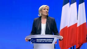 Marine Le Pen lors d'un congrès du FN le 11 mars 2018