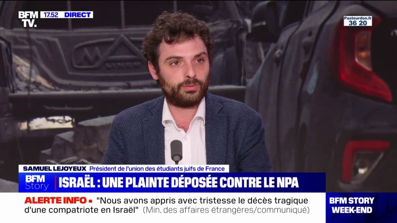 Samuel Lejoyeux annonce que l'UEJF, qu'il préside, va déposer plainte