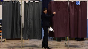 Anne Hidalgo, lors du premier tour des élections municipales en 2014.