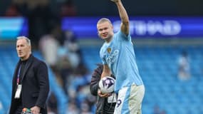 Erling Haaland avec Manchester City le 4 mai 2024