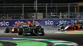 Lewis Hamilton lors du GP d'Arabie saoudite