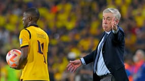 Carlo Ancelotti lors de son premier match avec le Brésil en Equateur (0-0, qualifs Coupe du monde 2026), le 5 juin 2025