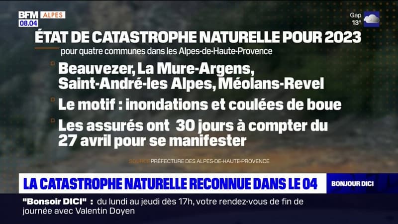 Regarder la vidéo Alpes-de-Haute-Provence: l'état de catastrophe naturelle reconnu pour plusieurs communes