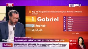 L'humeur de Charles : La liste des prénoms les plus donnés en 2024 - 10/07
