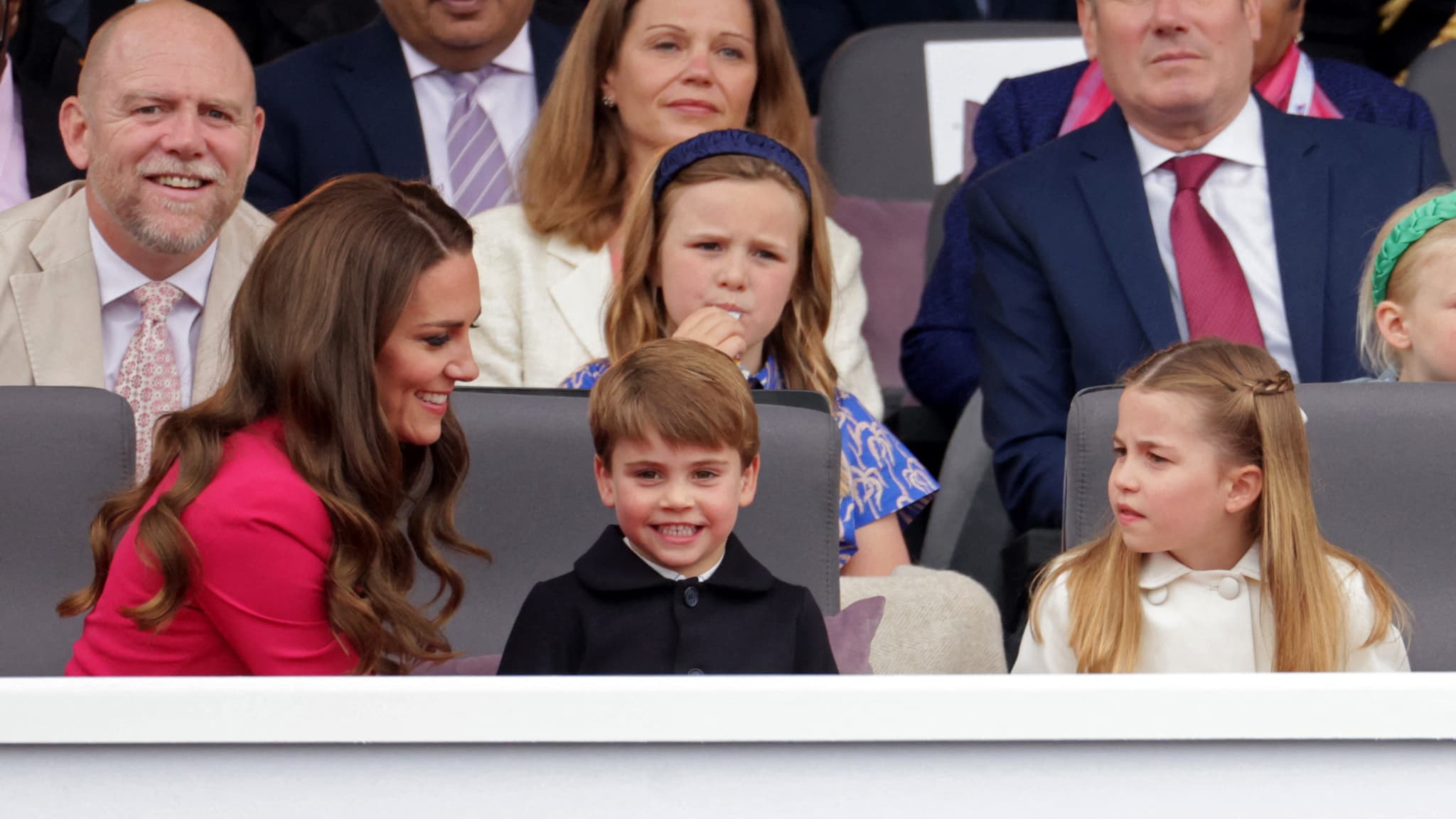 Charlotte, Kate et Louis aux festivités du jubilé le 5 juin 2022 Charlotte, Kate et Louis aux festivités du jubilé le 5 juin 2022