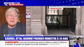 Gabriel Attal nommé Premier ministre: pour Éric Coquerel (LFI), "il mènera une politique de droite" 