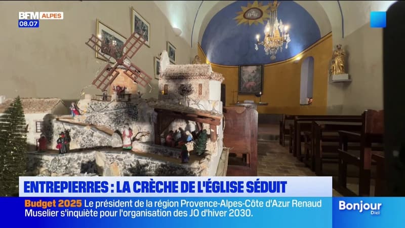 Alpes-de-Haute-Provence: la crèche de l'église d'Entrepierres séduit