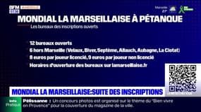 Pétanque: ouverture de bureaux d'inscriptions pour le mondiale La Marseillaise