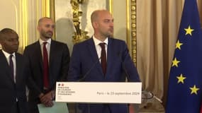 Jean-Noël Barrot à Stéphane Séjourné: "Vous placez vos pas dans ceux de l'un de vos illustres prédécesseurs(...)Michel Barnier"