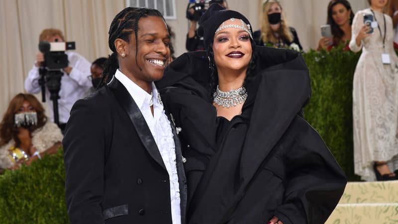 La superstar Rihanna et le rappeur A$AP Rocky le 14 septembre 2021 au Met Gala