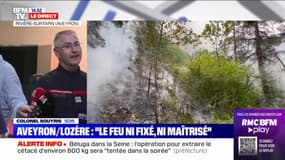 Incendie en Lozère et dans l'Aveyron: "Deux sapeurs-pompiers ont été légèrement blessés", affirme le directeur du SDIS12