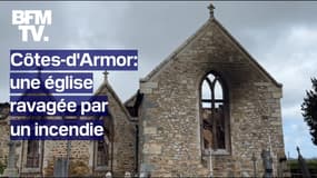 Côtes-d'Armor: les images d'une église ravagée par un incendie