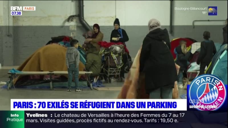 Paris: 70 exilés se réfugient dans un parking sous les Champs-Élysées