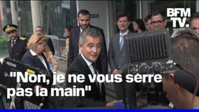 "Je ne vous serre pas la main": Échange tendu entre Gérald Darmanin et des avocats