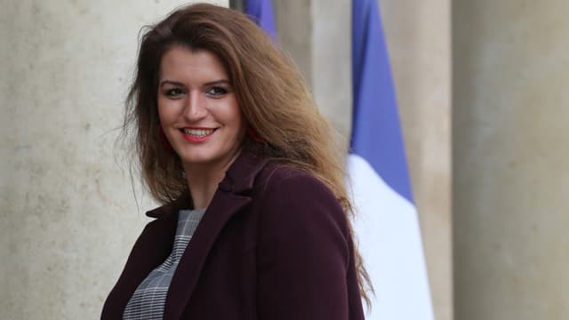 Marlène Schiappa dans la cour de l'Elysée, le 15 janvier 2020