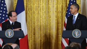 François Hollande et Barack Obama lors de la conférence de presse à la Maison Blanche, le 11 février.