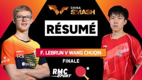 Résumé - Finale : Wang Chuqin était - beaucoup - trop fort pour F. Lebrun corrigé (WTT Smash China) 