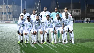 L'équipe de Bobigny avant son match de Coupe de France contre Angers, 22 décembre 2024