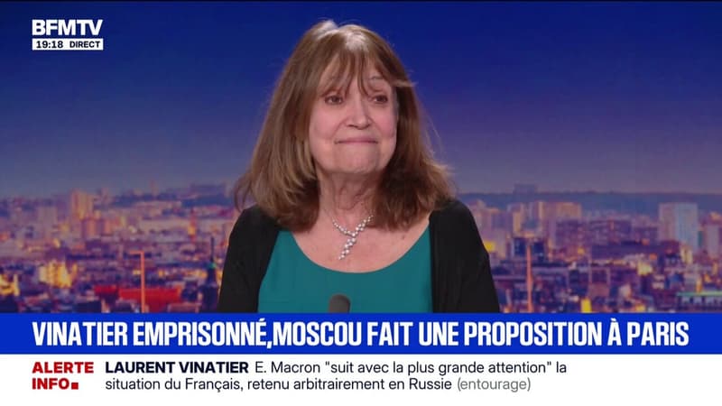 "Nous avons été surpris que M. Peskov [fasse] une proposition aux autorités françaises" détaille Brigitte Vinatier, mère du chercheur français emprisonné en Russie