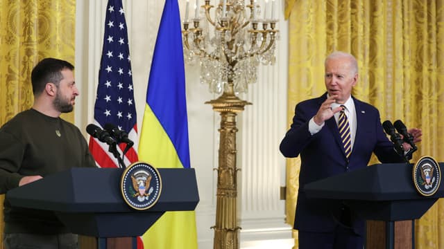 Volodymyr Zelensky et Joe Biden à la Maison Blanche le 21 décembre 2022