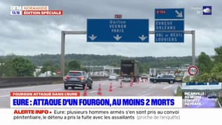 Attaque d'un fourgon pénitentiaire dans l'Eure: l'A154 fermée, le préfet attendu sur place