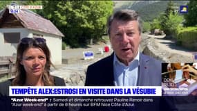 Tempête Alex: Christian Estrosi en visite dans la vallée de la Vésubie