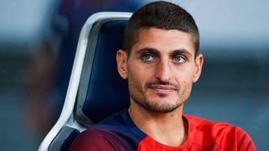 Marco Verratti sur le banc lors de la préparation du PSG, 1er août 2023