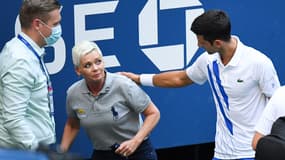Novak Djokovic et la juge de ligne