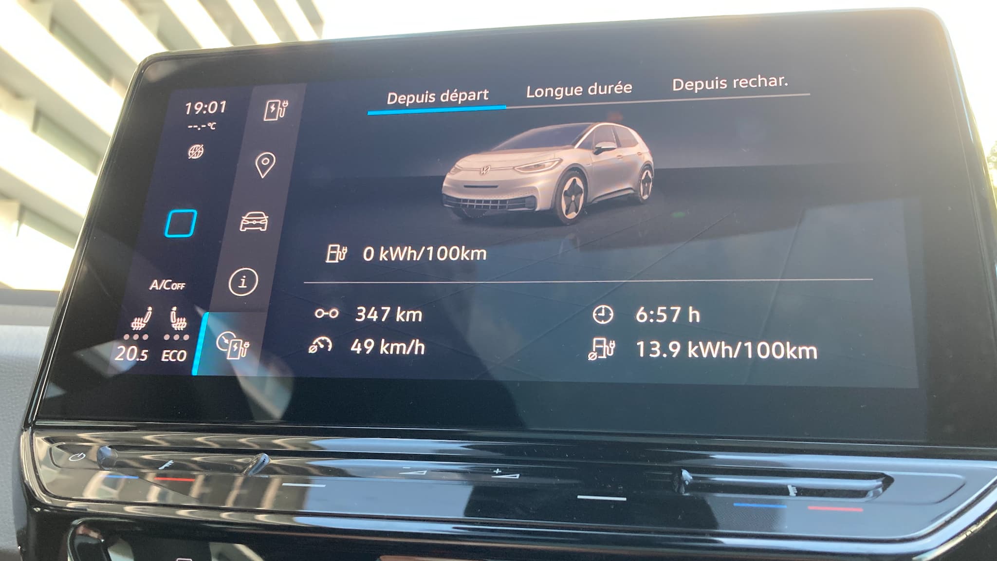 Avec une seule charge, nous avons parcouru pratiquement 350 kilomètres.
