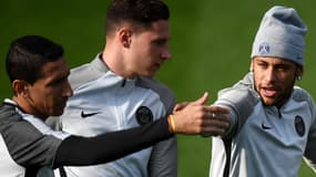 Angel Di Maria, Julian Draxler et Neymar 