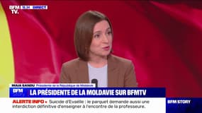 Maia Sandu, présidente moldave: "La Moldavie est en sécurité grâce à la résilience, la résistance, le courage du peuple ukrainien"