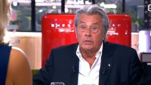 Alain Delon sur le plateau de "C à vous" le 3 septembre 2013.