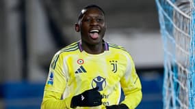 La joie de Randal Kolo Muani, buteur avec la Juve face à Côme le 7 février 2025